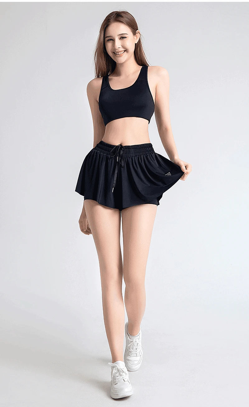New Women Shorts Skirts High Waist Breathable Sweat Shorts Summer Security Pants Woman Sports Skirts Gym Yoga Shorts Sportswear