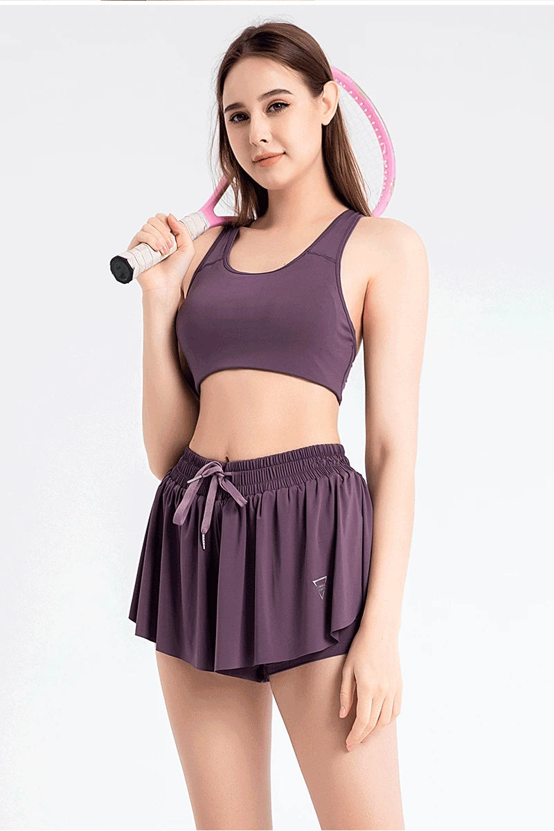 New Women Shorts Skirts High Waist Breathable Sweat Shorts Summer Security Pants Woman Sports Skirts Gym Yoga Shorts Sportswear
