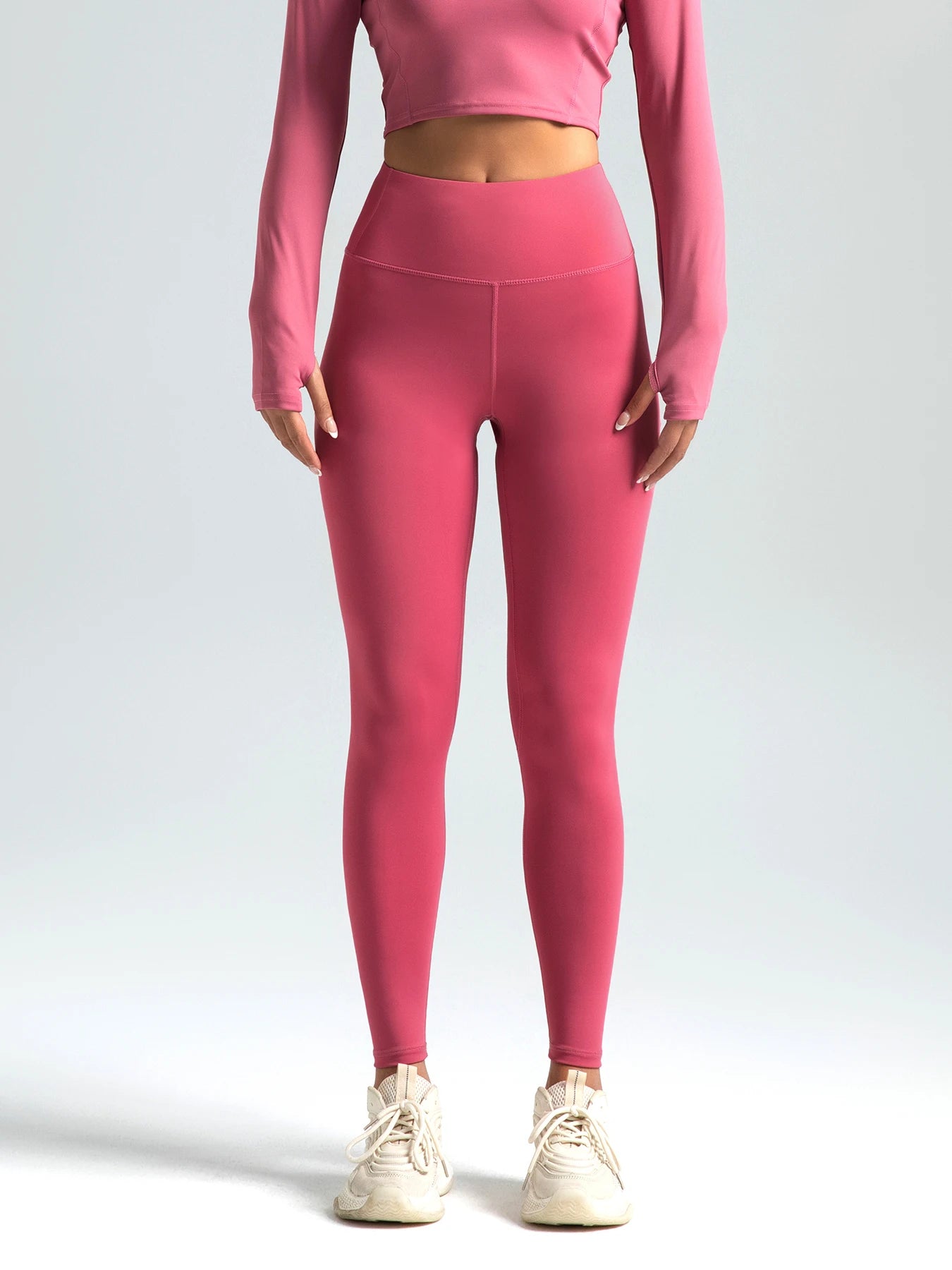 Women's Solid High Waist Sports Leggings,Breathable Comfortable Quick Drying SkinnyPants for Yoga Running, Ladies Sportswear for