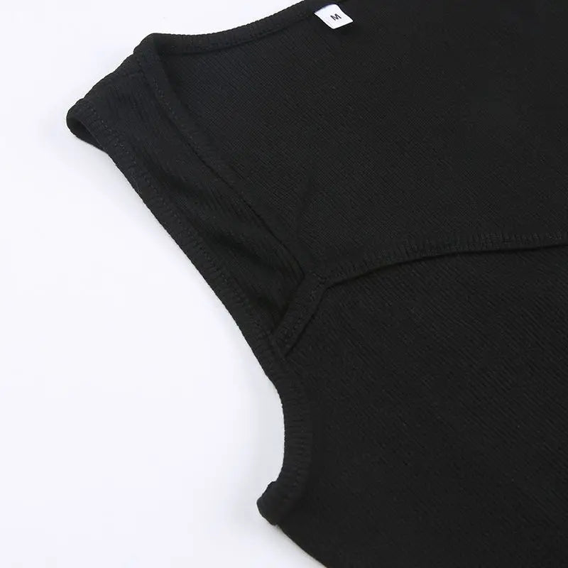 Temperament Square Neck Long Dress for Women Sexy Solid Screw Thread Sleeveless Split Dresses Slim Pullover Office Lady Vestidos