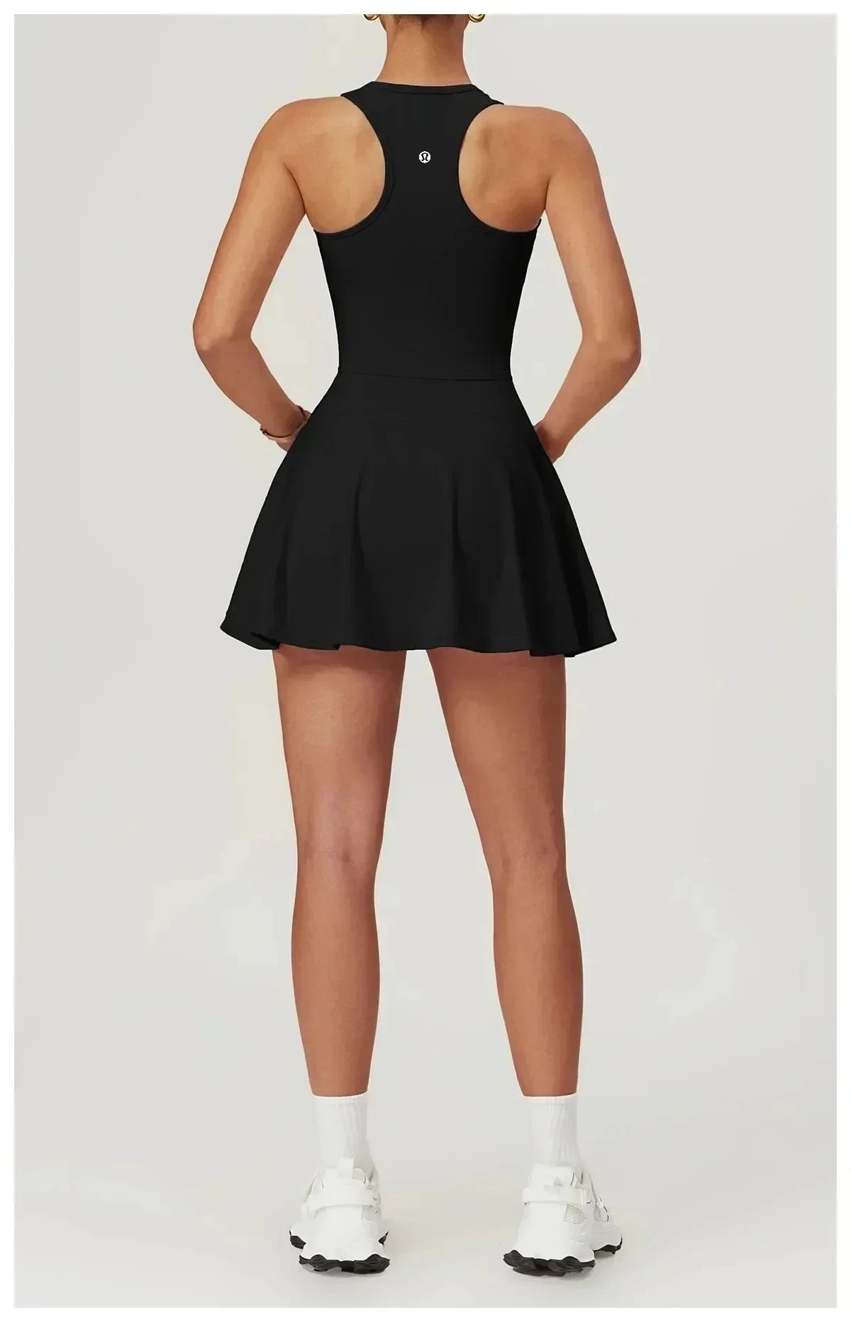Yoga skirt anti-slip sports dress outdoor one-piece zip tennis skirt running fitness badminton dresses