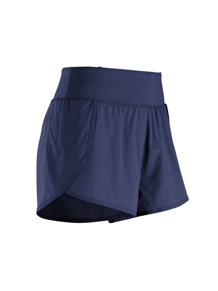 Women 2 In 1 Running Shorts Elastic Waist Pocket Summer Yoga Shorts Woman Cycling Sports Shorts Gym Fitness Shorts Sportswear