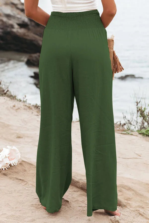 Casual pants, casual style, drawstring, distressed mid waist