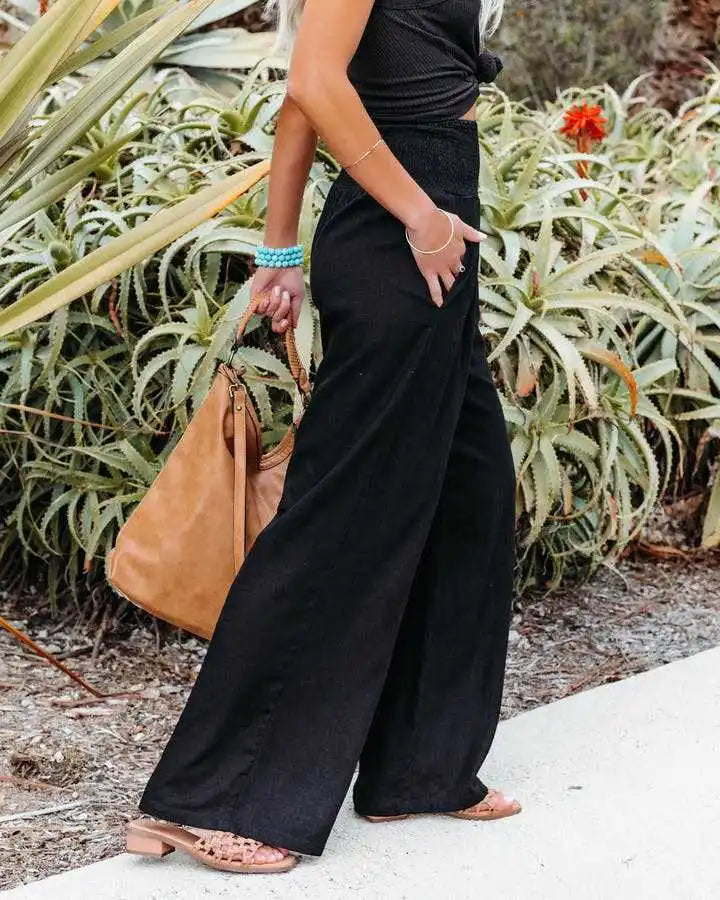 Casual pants, casual style, drawstring, distressed mid waist