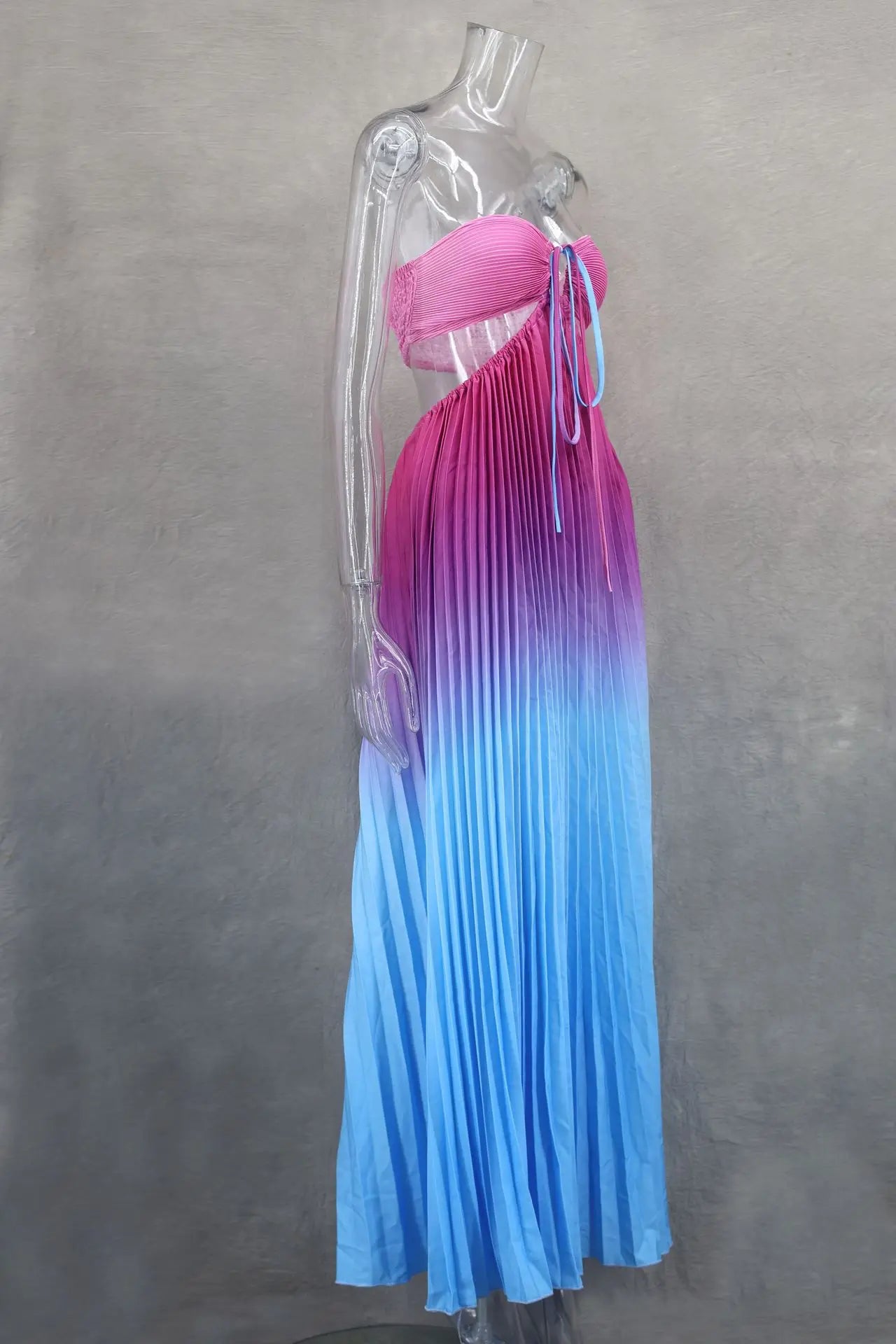 2024 Summer Fashion Women Long Dress Sexy Halter Neck Dress Sleeveless Hanging Trint Comfortable Party Club Women Streetwear