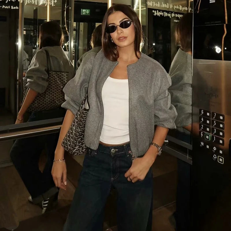 Jackets & Coat Spring Women's 2025 New Chic Simple Street Warm Women's Jacket Fashion Youth Joker Elegant Outerwear & Coats