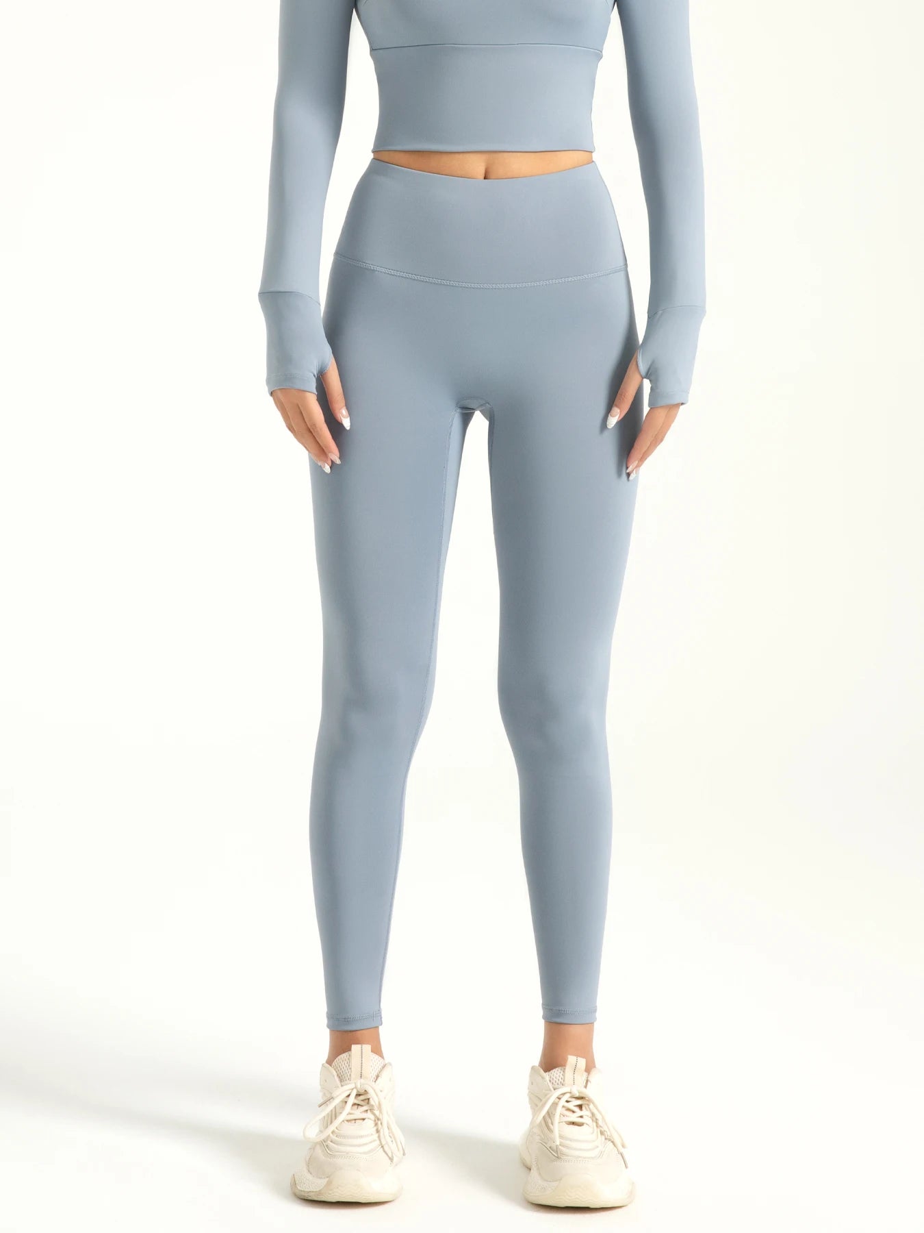 Women's Solid High Waist Sports Leggings,Breathable Comfortable Quick Drying SkinnyPants for Yoga Running, Ladies Sportswear for