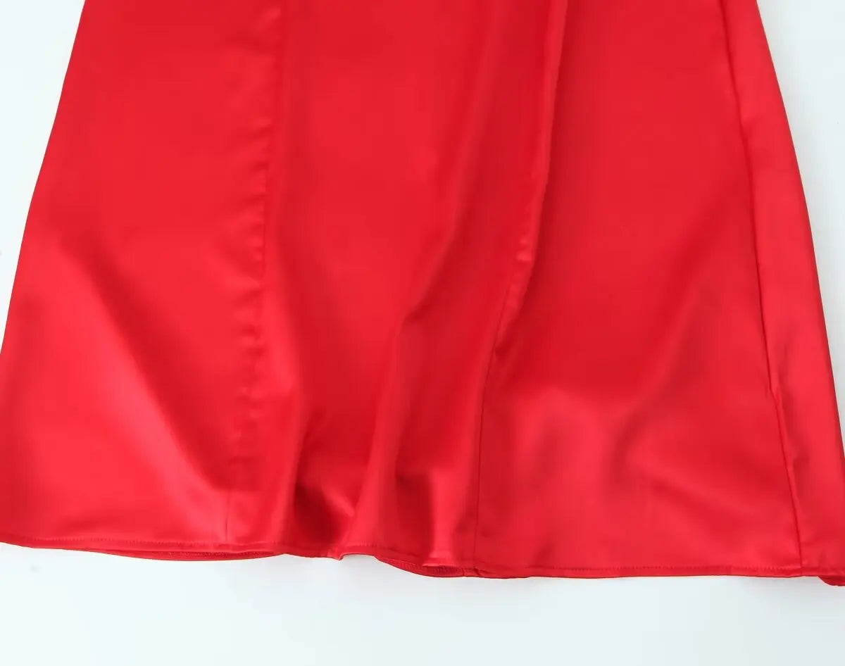 2024 Women's New Chic Fashion Temperament Satin Thin Shoulder Strap Underwear Slim Long Dress Retro Backless Women's Dress Mujer