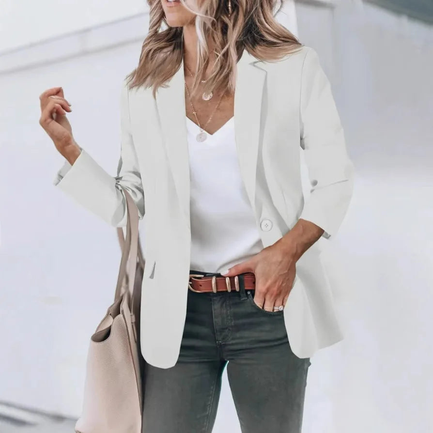 Women Blazers 2024 Fashion Formal Office Lady Blazer Coat Vintage Long Sleeve Jackets Coat Female Outerwear Femme Пиджак Женский