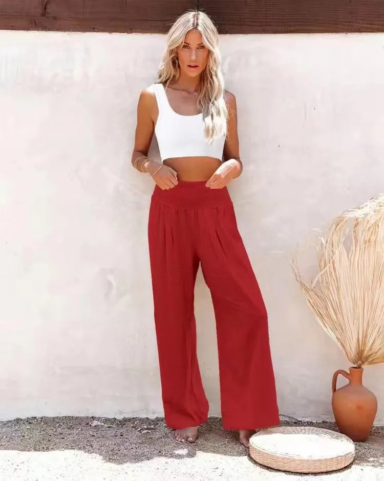 Casual pants, casual style, drawstring, distressed mid waist