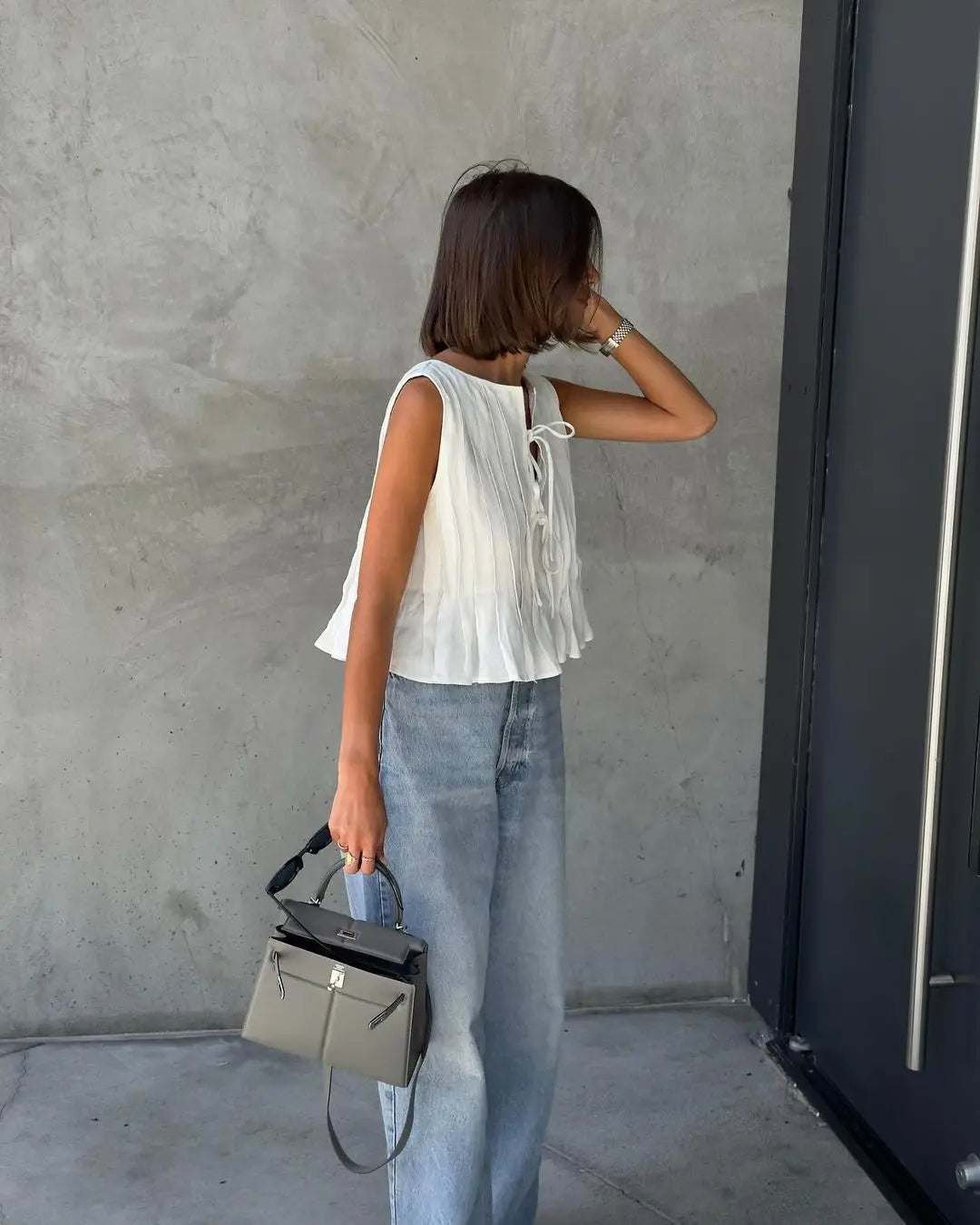 Women's Ruffled Lace Up Suit Blouse Long Skirt High Street Suit Solid Color Skirt 2 Piece High Street Suit 2024 New Suit