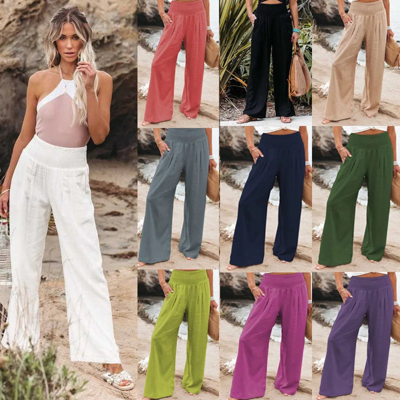 Casual pants, casual style, drawstring, distressed mid waist