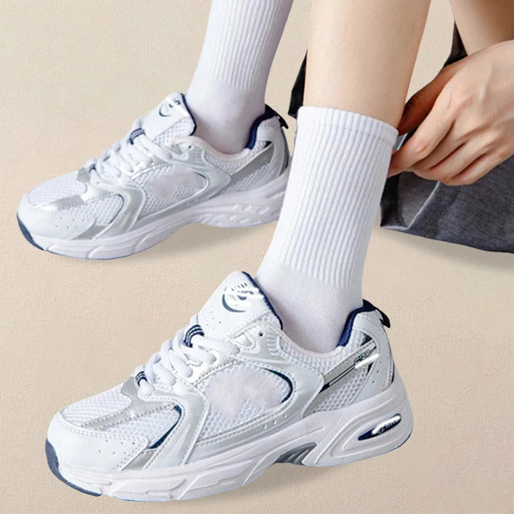 5 Pairs Women Solid Color Socks Simple Versatile Fashionable Socks Antibacterial Odor Resistant Breathable Comfortable Socks