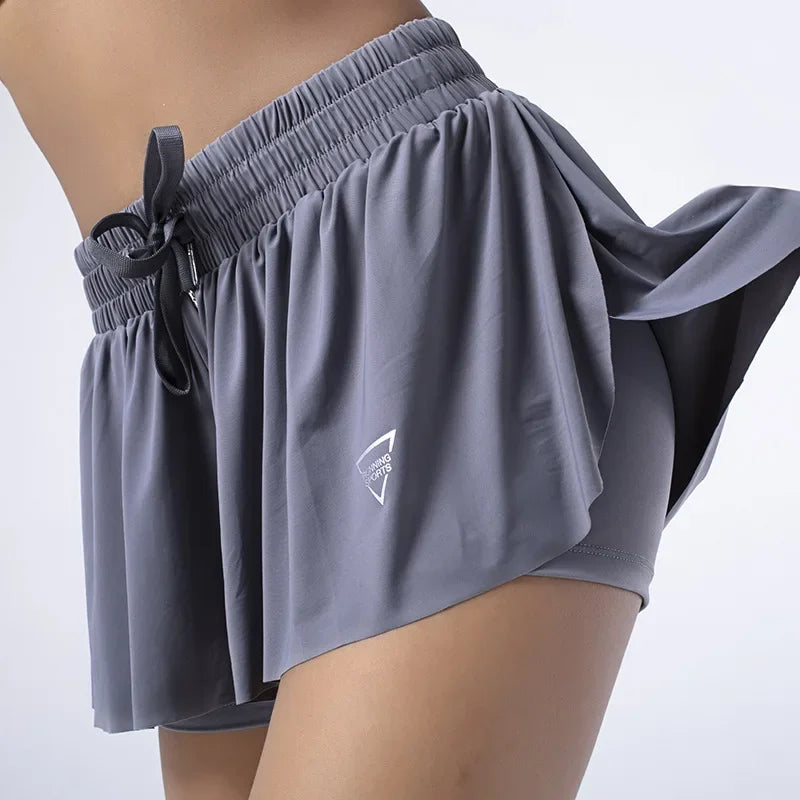New Women Shorts Skirts High Waist Breathable Sweat Shorts Summer Security Pants Woman Sports Skirts Gym Yoga Shorts Sportswear