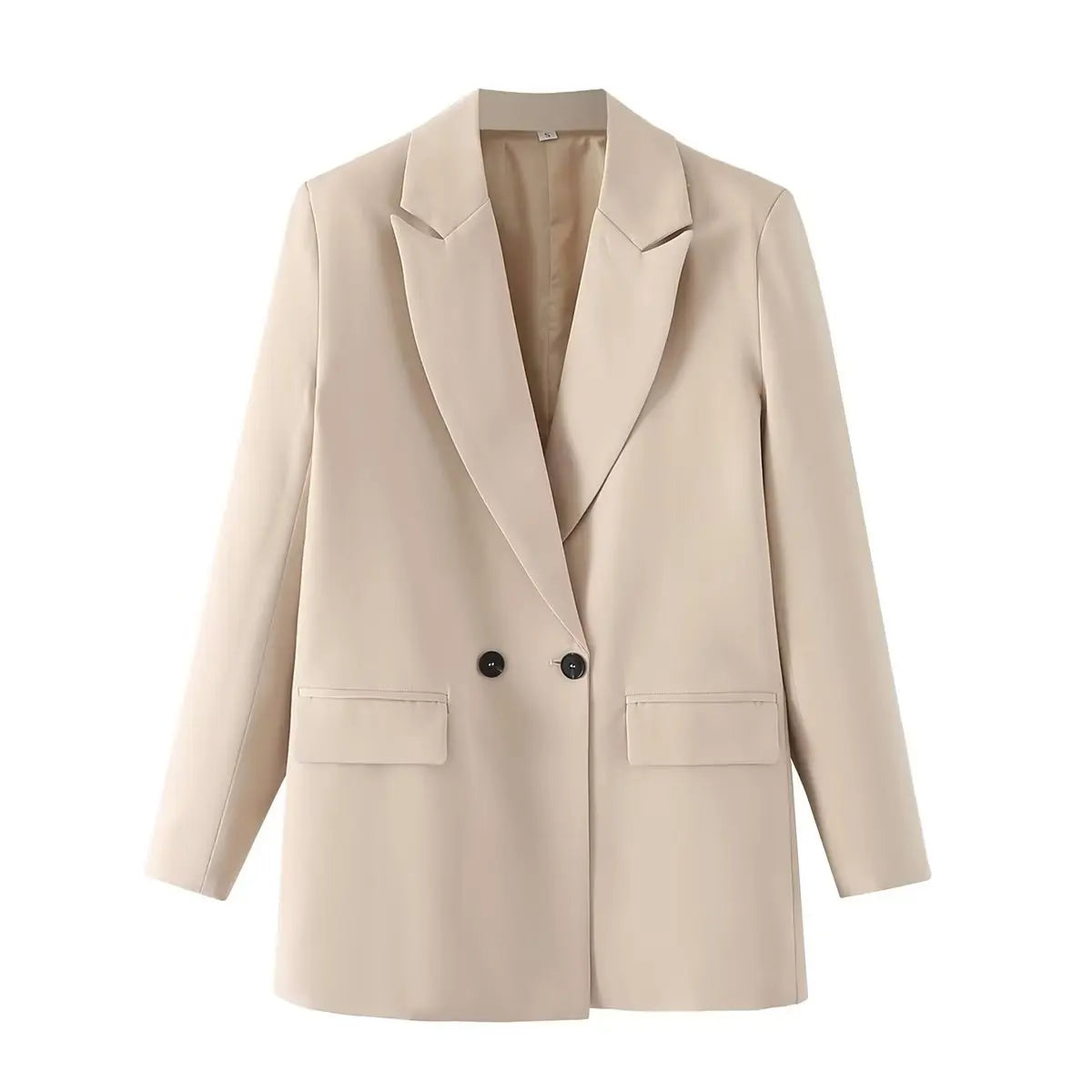 Elegant Blazer Coat For Women Fashion Pockets Lapel Oversized Suit Jackets 2025 New Autumn Office Lady Casual Loose Outerwear