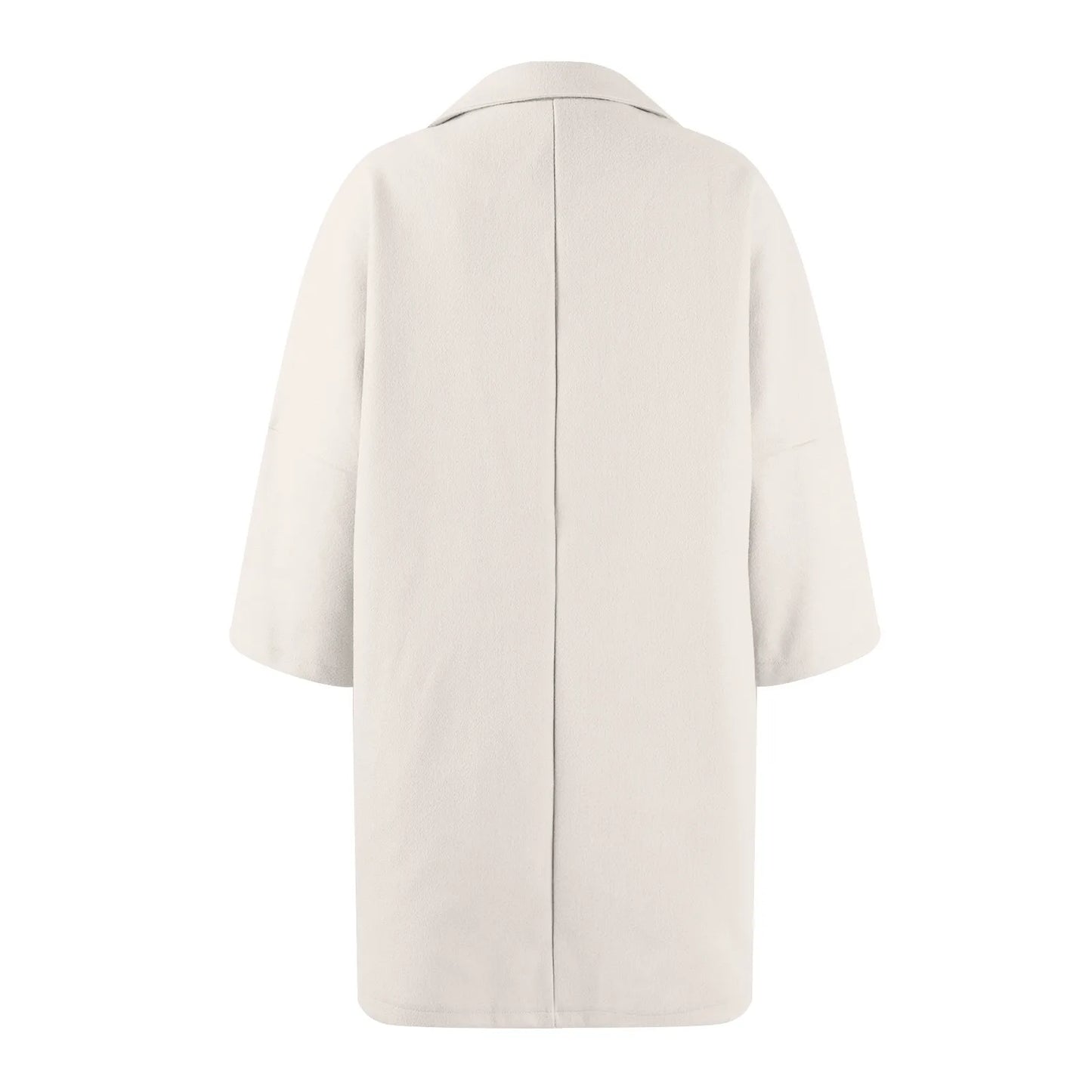 Women'S Coat Fashionable Versatile Tweed Coat Solid Color Sinking Shoulder Seven-Quarter Sleeve Single-Breasted Jacket Women