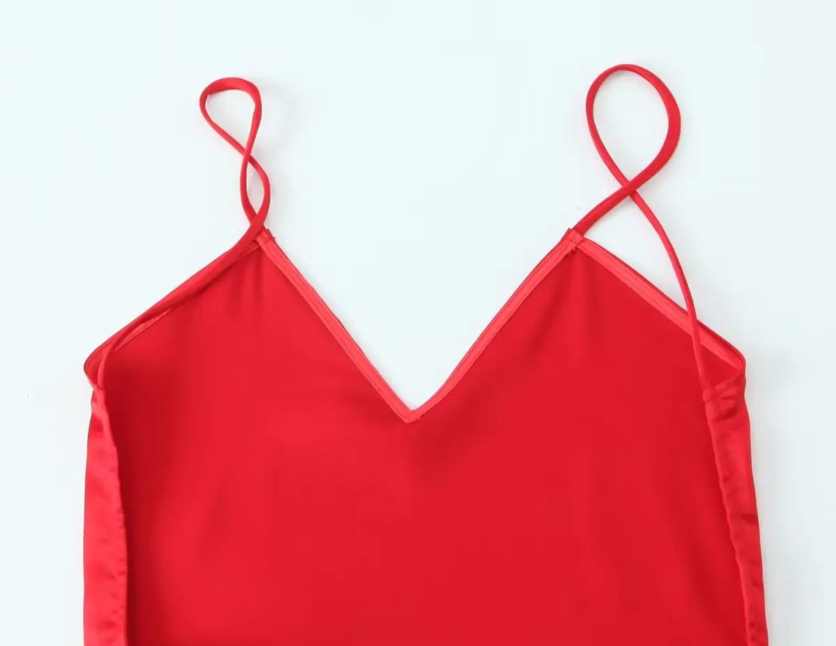 2024 Women's New Chic Fashion Temperament Satin Thin Shoulder Strap Underwear Slim Long Dress Retro Backless Women's Dress Mujer