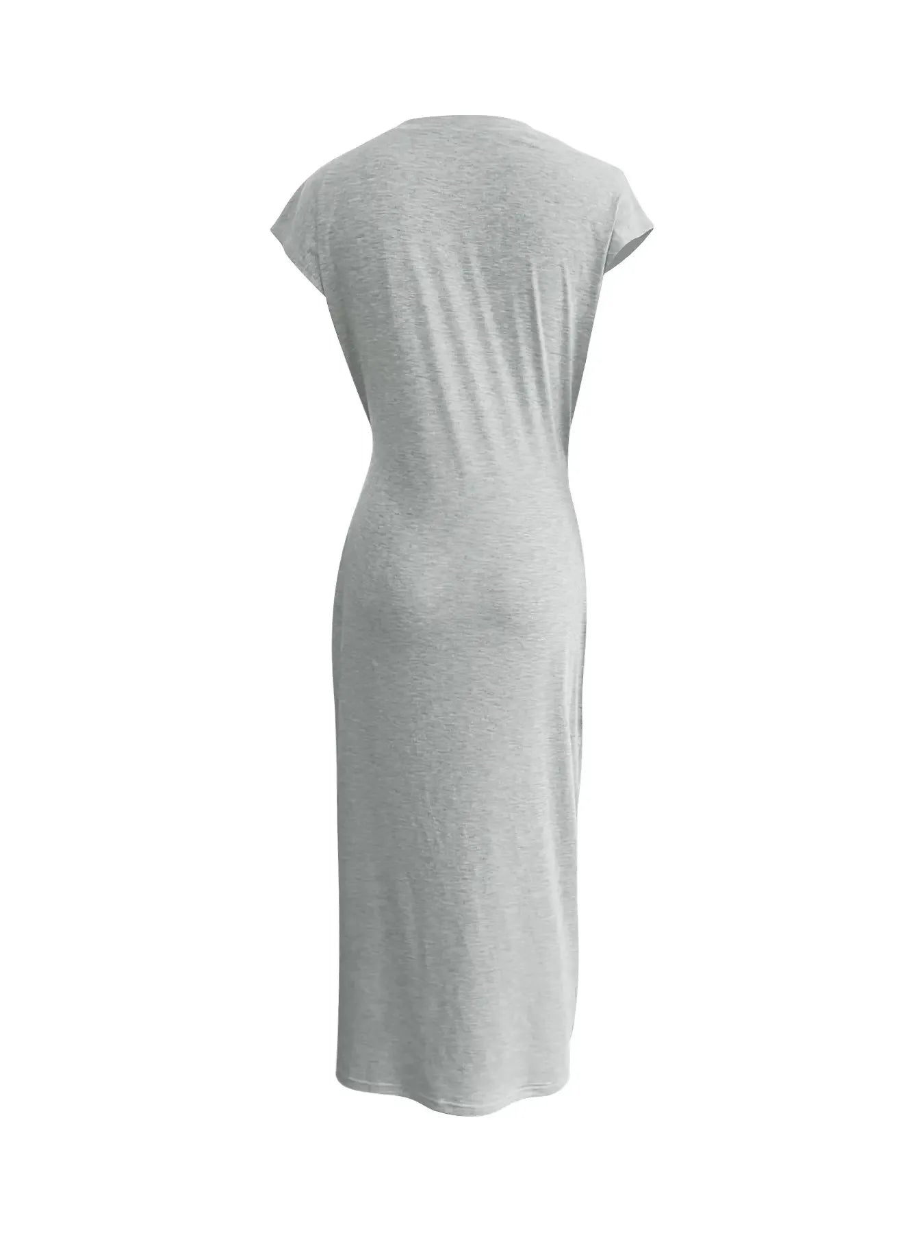 Elegant And Elegant Waist Lace Up Striped Round Neck Short Sleeve Long Dress Summer Party Bodycon Women's Dresses