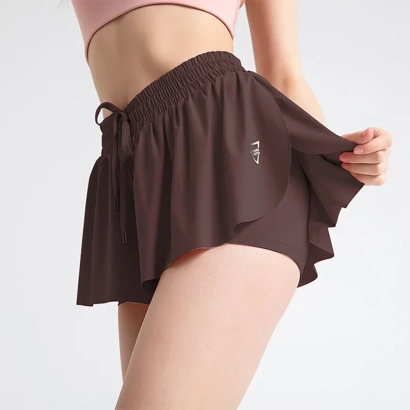 New Women Shorts Skirts High Waist Breathable Sweat Shorts Summer Security Pants Woman Sports Skirts Gym Yoga Shorts Sportswear