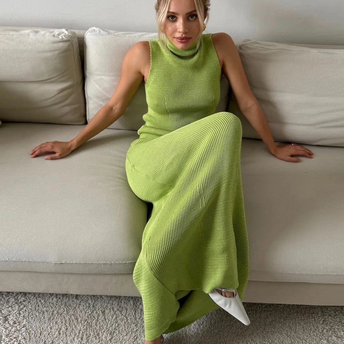 Tossy Elegant Knitwear 2 Piece-Set Long Dress Female Ribbed Sweater Pullover And Loose Patchwork Maxi Skirt Sets Ladies Outfits
