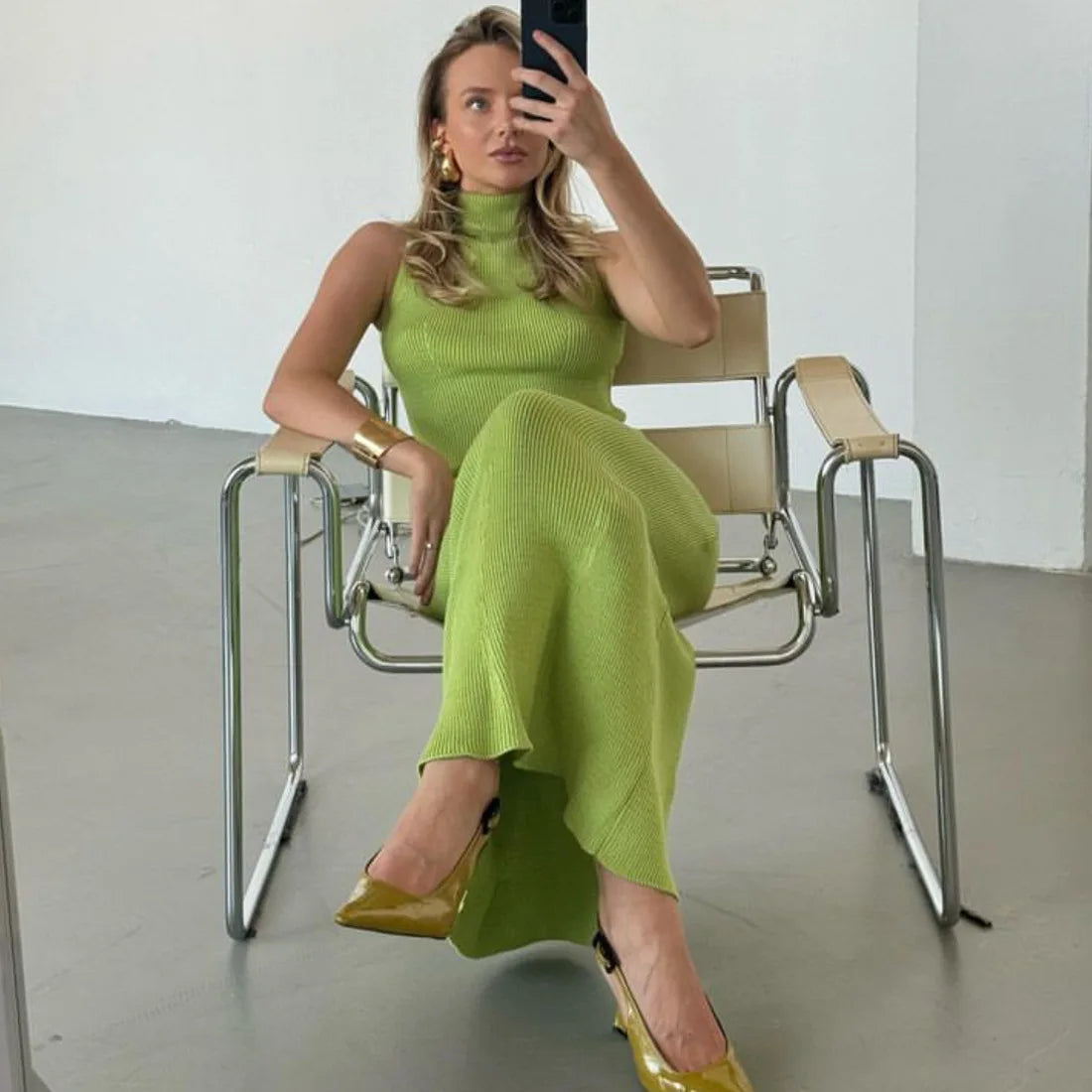 Tossy Elegant Knitwear 2 Piece-Set Long Dress Female Ribbed Sweater Pullover And Loose Patchwork Maxi Skirt Sets Ladies Outfits