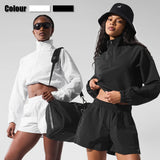 AL Jackets For Women Quick Drying Light Thin Full Zip Jacket Comfortable Outdoor Sport Fitness Loose Jogging Casual Sport Coat