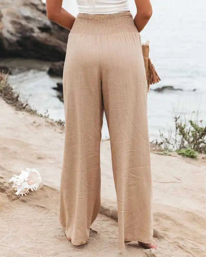 Casual pants, casual style, drawstring, distressed mid waist