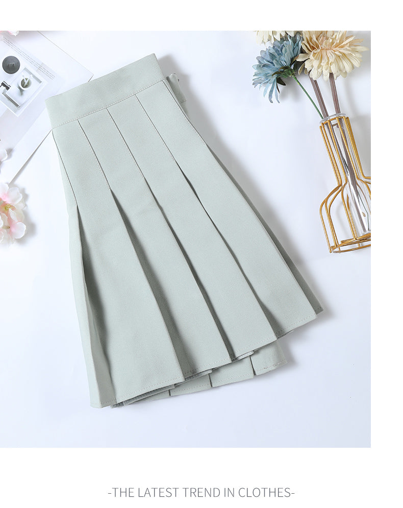 Women's Skirt With Shorts Spring Korea Style Clothes Brown A Line High Waist Y2k Mini saias Summer Black Pleated Skirt For Girls