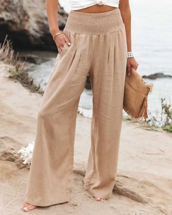 Casual pants, casual style, drawstring, distressed mid waist
