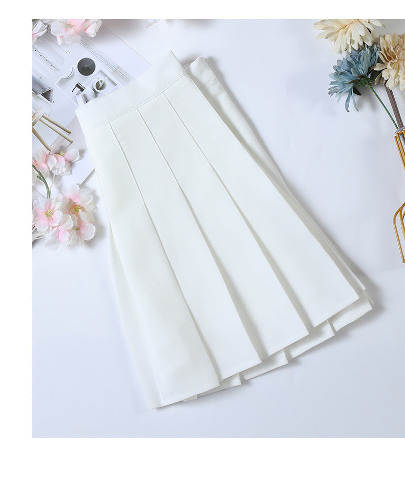 Women's Skirt With Shorts Spring Korea Style Clothes Brown A Line High Waist Y2k Mini saias Summer Black Pleated Skirt For Girls