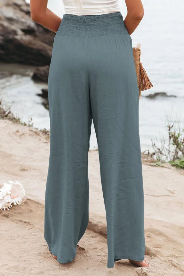 Casual pants, casual style, drawstring, distressed mid waist