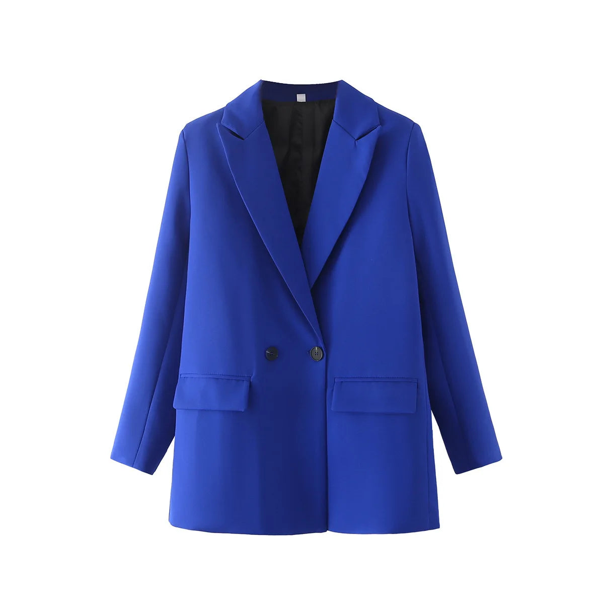 Elegant Blazer Coat For Women Fashion Pockets Lapel Oversized Suit Jackets 2025 New Autumn Office Lady Casual Loose Outerwear
