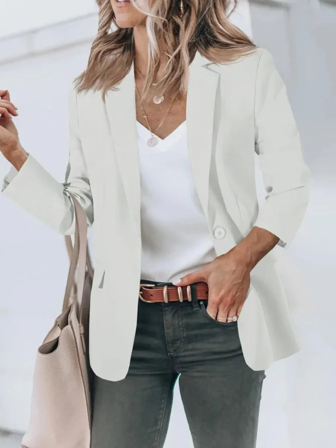 Women Blazers 2024 Fashion Formal Office Lady Blazer Coat Vintage Long Sleeve Jackets Coat Female Outerwear Femme Пиджак Женский