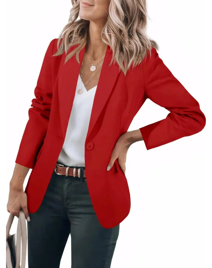 Women Blazers 2024 Fashion Formal Office Lady Blazer Coat Vintage Long Sleeve Jackets Coat Female Outerwear Femme Пиджак Женский