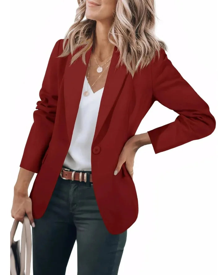 Women Blazers 2024 Fashion Formal Office Lady Blazer Coat Vintage Long Sleeve Jackets Coat Female Outerwear Femme Пиджак Женский