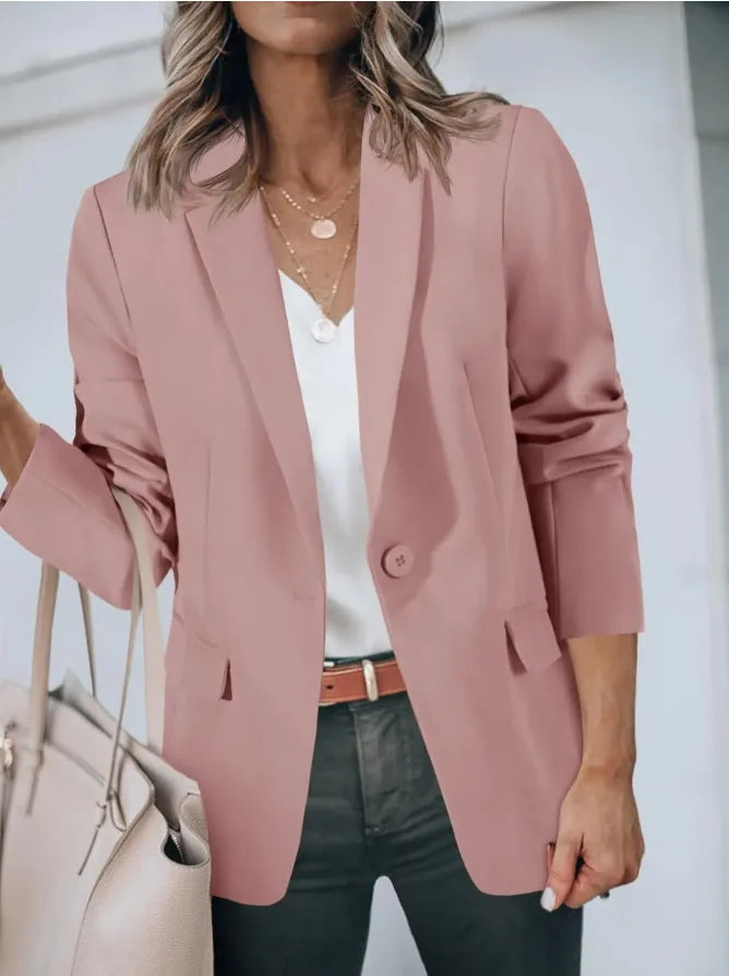 Women Blazers 2024 Fashion Formal Office Lady Blazer Coat Vintage Long Sleeve Jackets Coat Female Outerwear Femme Пиджак Женский