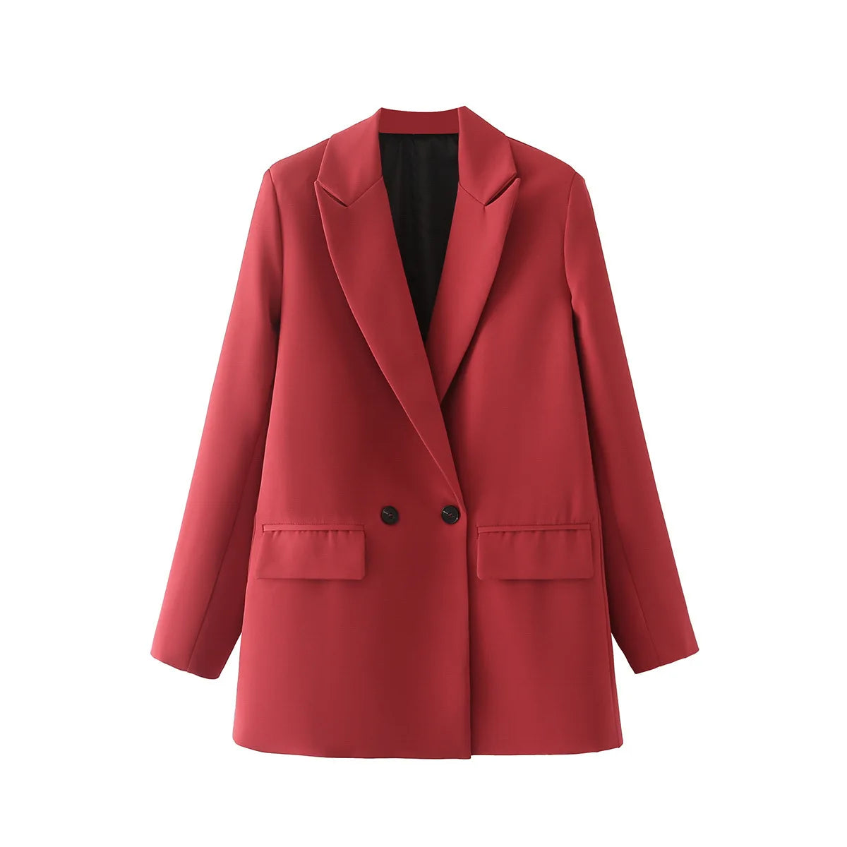 Elegant Blazer Coat For Women Fashion Pockets Lapel Oversized Suit Jackets 2025 New Autumn Office Lady Casual Loose Outerwear