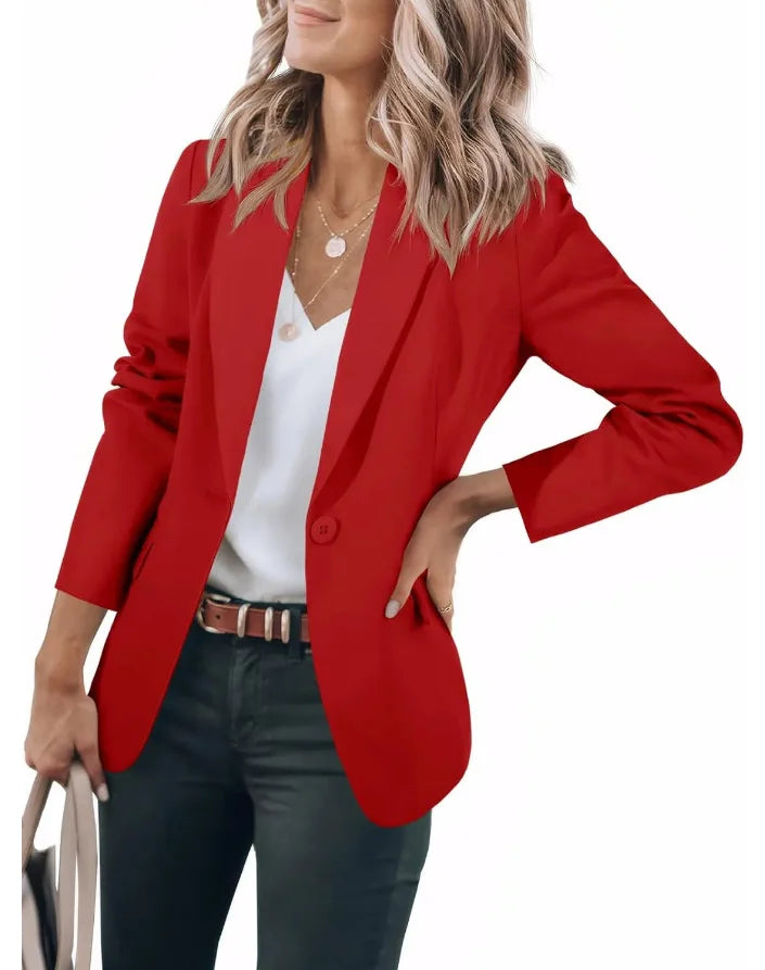 Women Blazers 2024 Fashion Formal Office Lady Blazer Coat Vintage Long Sleeve Jackets Coat Female Outerwear Femme Пиджак Женский