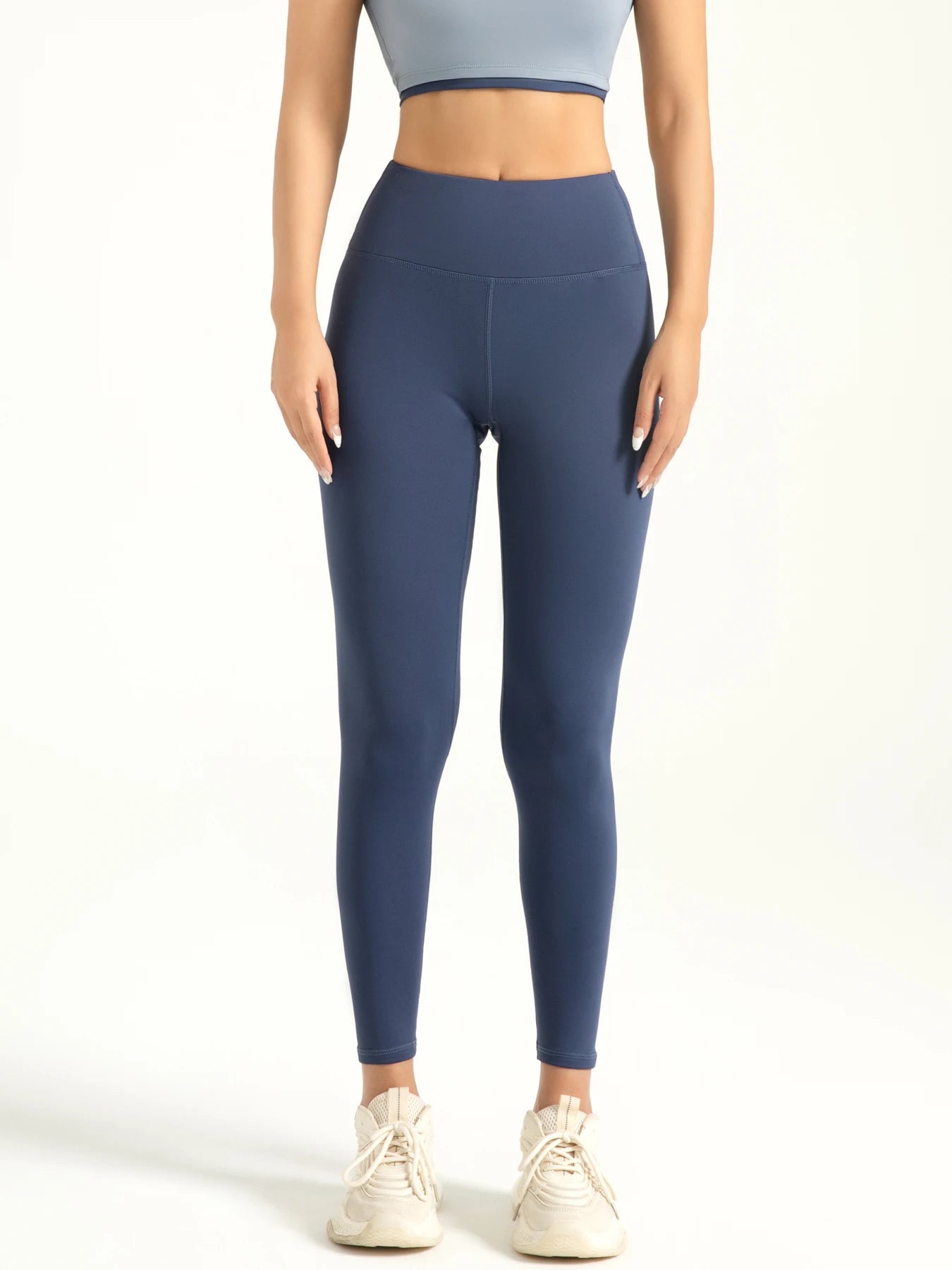 Women's Solid High Waist Sports Leggings,Breathable Comfortable Quick Drying SkinnyPants for Yoga Running, Ladies Sportswear for