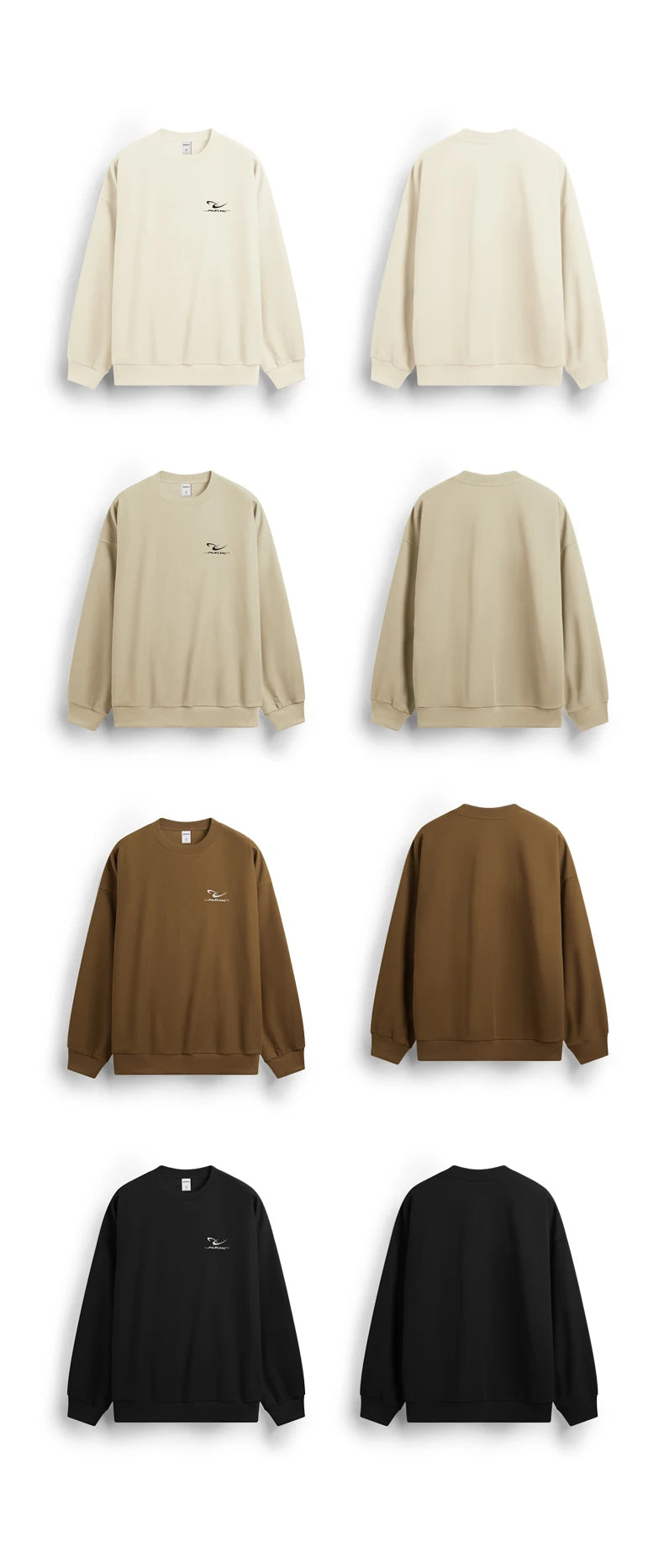 INFLATION Spring Oversized Tracksuit Sportswear Unisex Pique Fabric Embroidery Long Sleeve Tees and Shorts Set