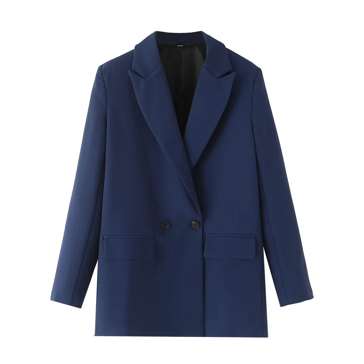 Elegant Blazer Coat For Women Fashion Pockets Lapel Oversized Suit Jackets 2025 New Autumn Office Lady Casual Loose Outerwear