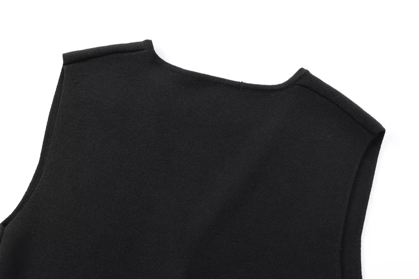 TRAF Woman Knit Vest Top Cropped Sleeveless Vests for Women 2024 Button Summer Vest Top Female Holiday Knitted Short Tops
