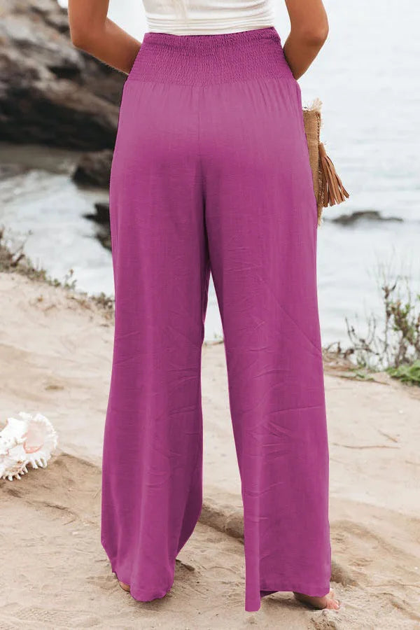 Casual pants, casual style, drawstring, distressed mid waist