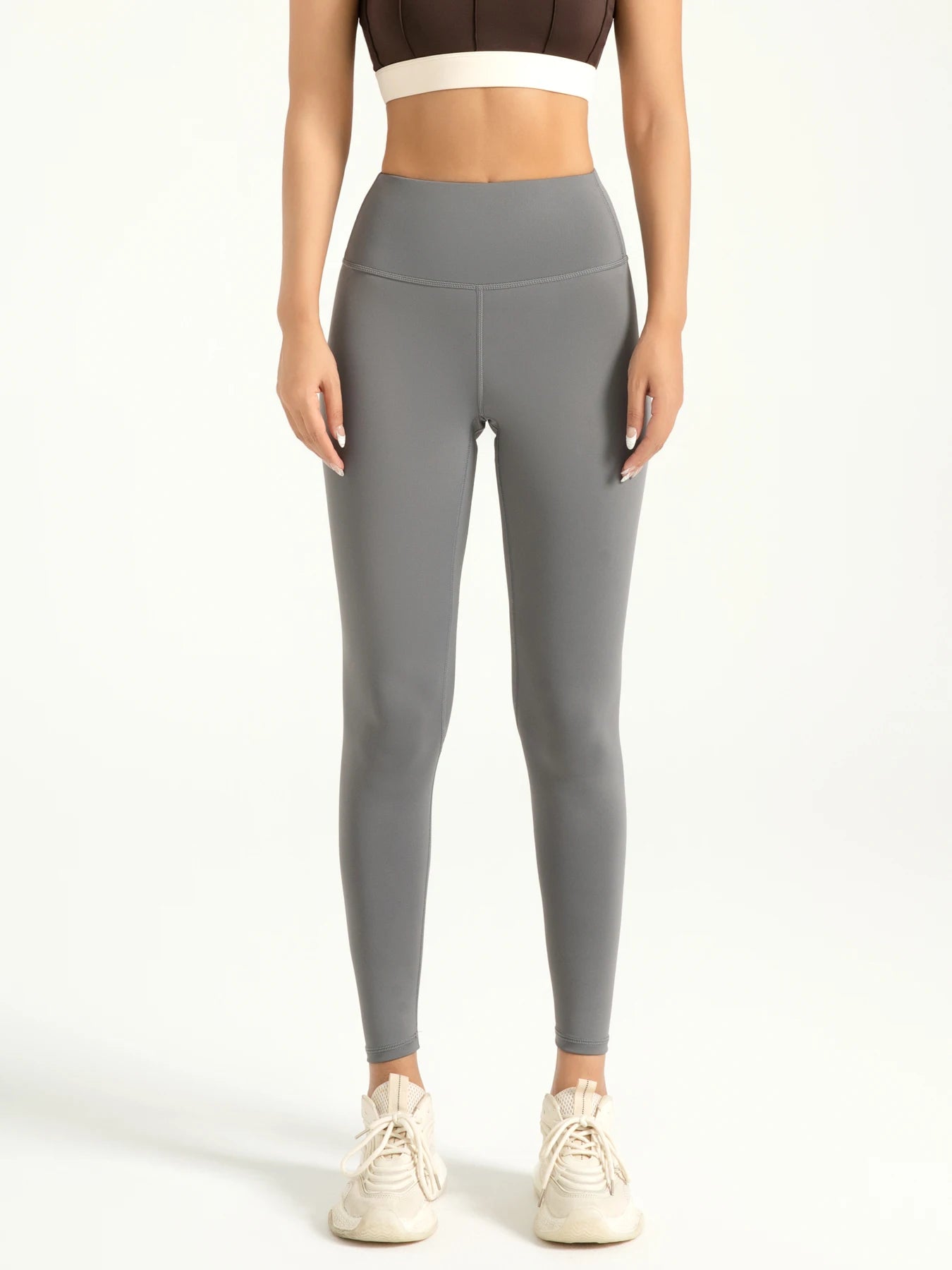 Women's Solid High Waist Sports Leggings,Breathable Comfortable Quick Drying SkinnyPants for Yoga Running, Ladies Sportswear for