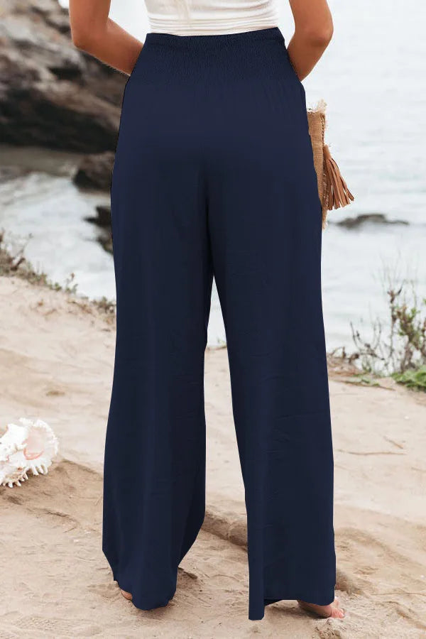 Casual pants, casual style, drawstring, distressed mid waist
