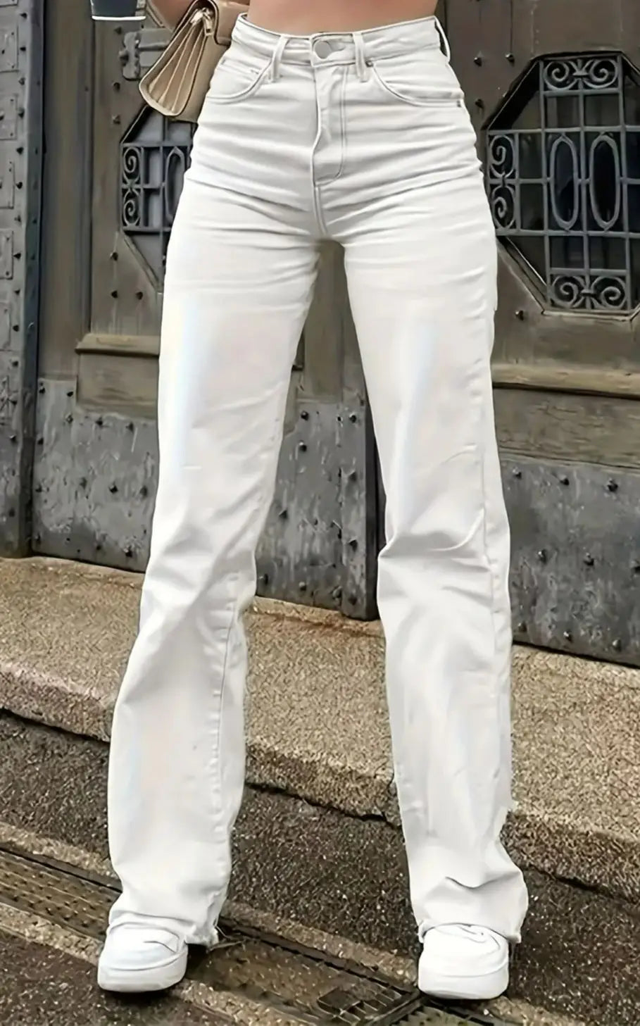 New European and American style jeans, women's comfortable casual all-match jeans.