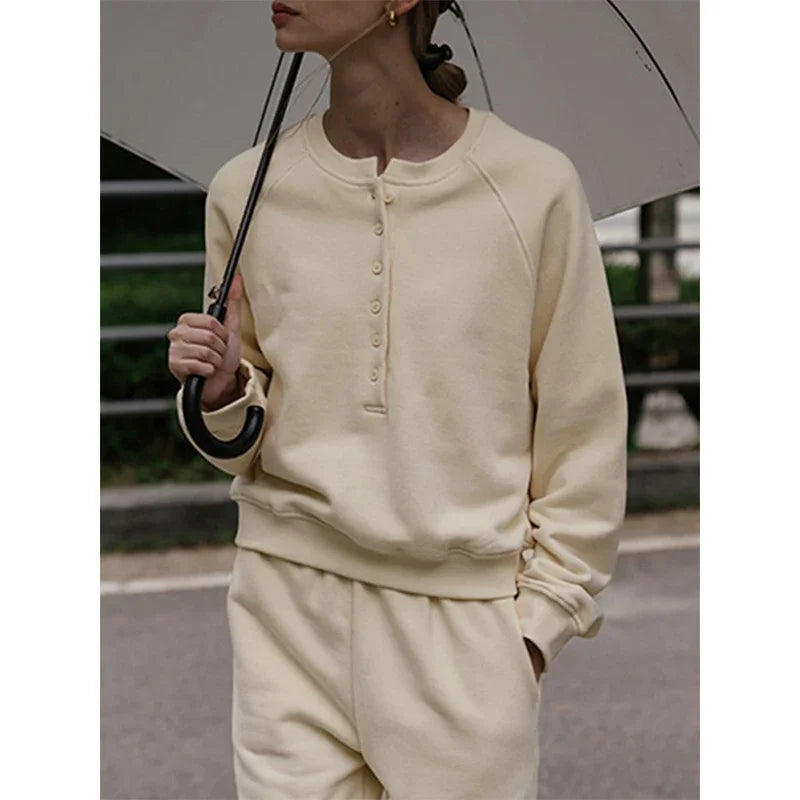 Casual Cotton Two Piece Sets Womens Outifits Long Sleeve Hoodie +Sweatpants Set Trousers Suit Jogger Tracksuit Ensemble Femme