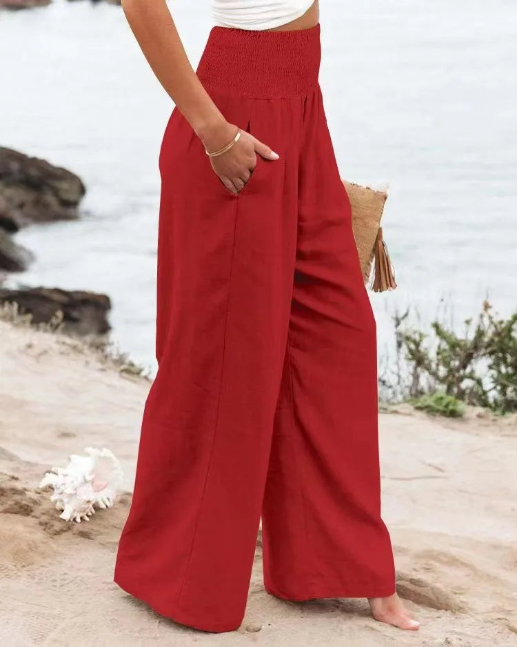 Casual pants, casual style, drawstring, distressed mid waist