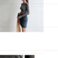 High Quality Plain T Shirt Women  Elastic Basic T-shirts Female Casual Tops Long Sleeve Sexy Thin T-shirt see through