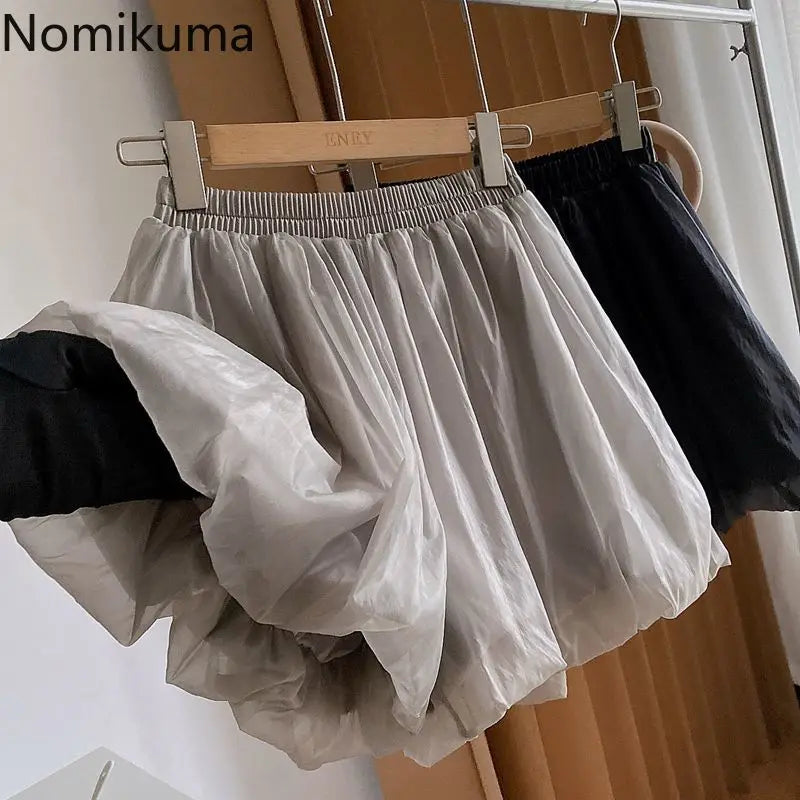 2025 Pantalones Cortos De Mujer Summer Shorts for Women New Bottoms High Waist Solid Casual Short Mujer Chiffon Wide Leg Pants